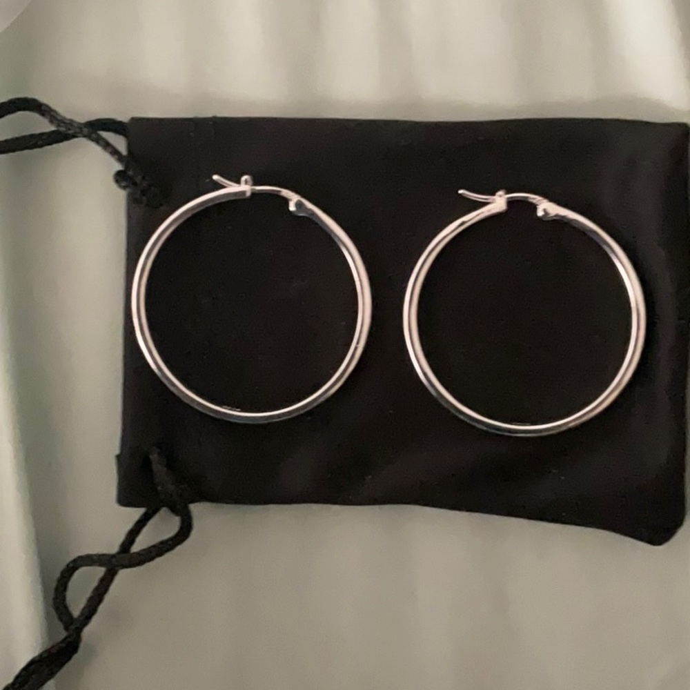 Sterling silver hoops